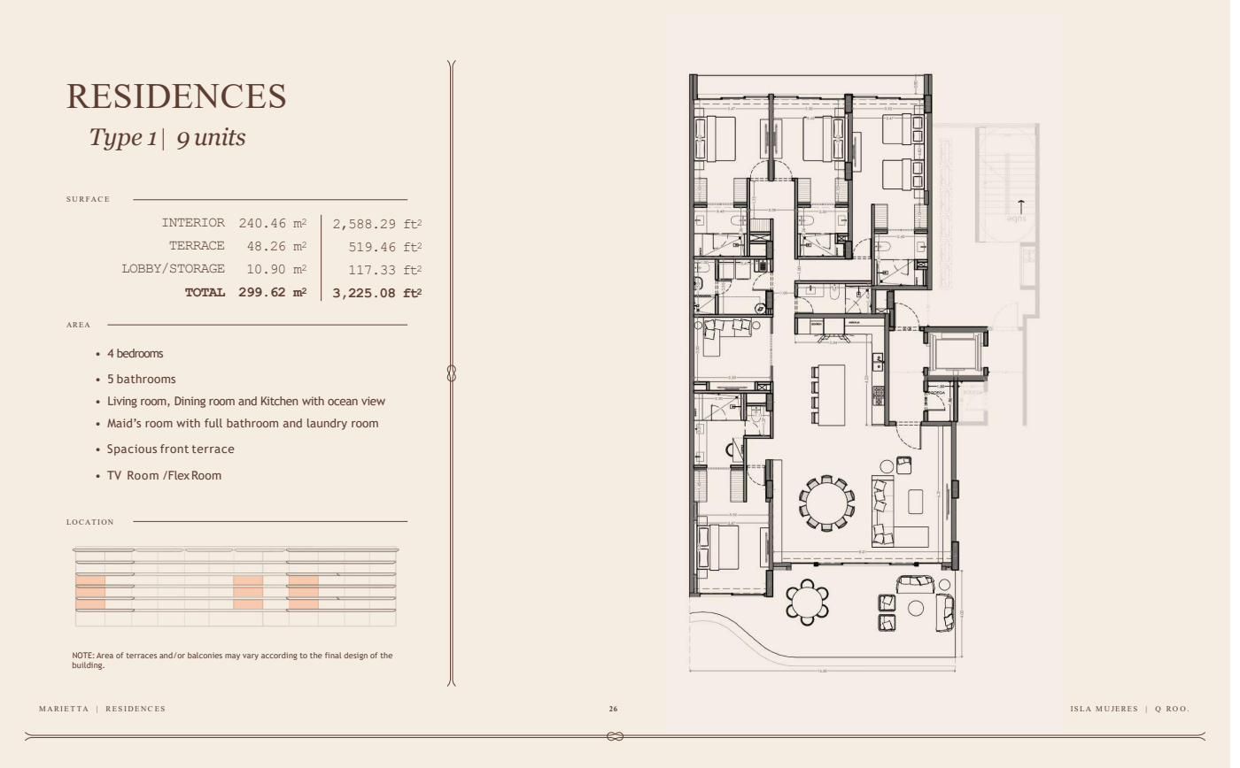 Residences Type 1 floor plan