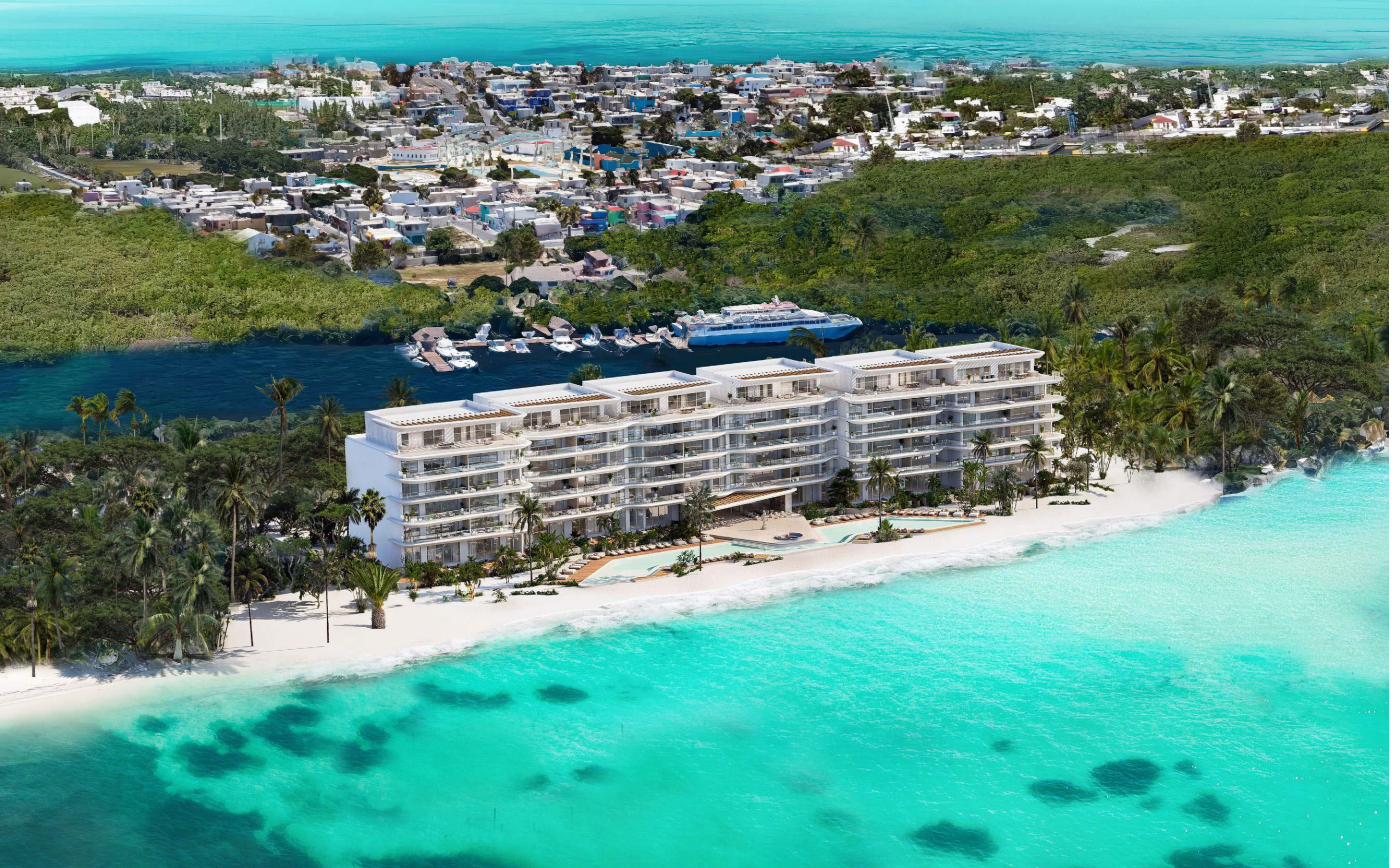 Marietta Residences Isla Mujeres — aerial beachfront view